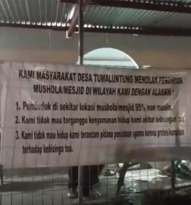 Perusakan Mushala Bukti Toleransi Abal-abal